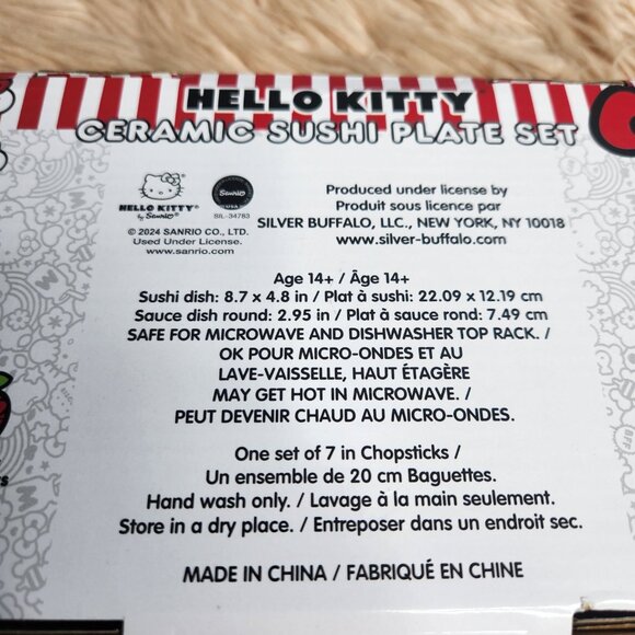 SANRIO HELLO KITTY CERAMIC SUSHI PLATE SET-Variety - Picture 7 of 8